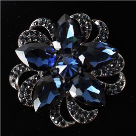 Crystal Flower Brooch