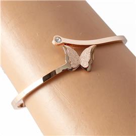 Stainless Steel Butterfly Bangle