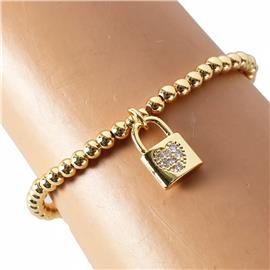 Stainless Steel Lock Stretch Bracelet