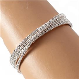 Rhinestones Swirl Layereds Bangle