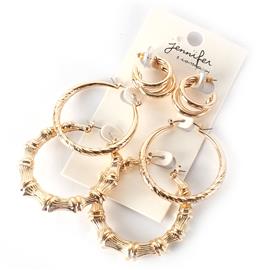 Hammred 3 Pairs Hoop Earring