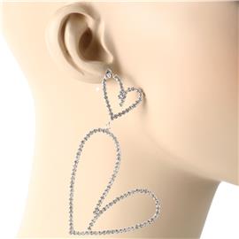 Rhinestones Heart Earring