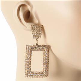 Rhinestones Rectangle Earring