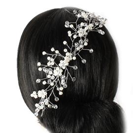 Pearl Wireds Flower Long Hair Pin