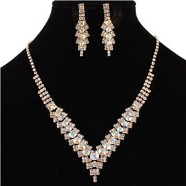 Rhinestone Necklace Set