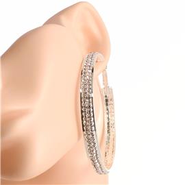 Rhinestone Hoop Earring