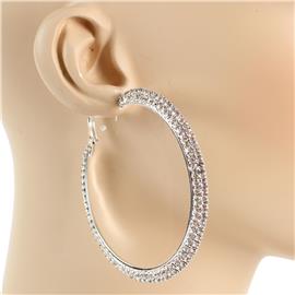 2.5" Rhinestone Hoop Earring