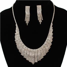 Rhinestone Necklace Set