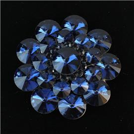 Crystal Flower Brooch