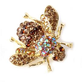 Crystal Bees Brooch