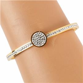 Stainless Steel CZ Bangle