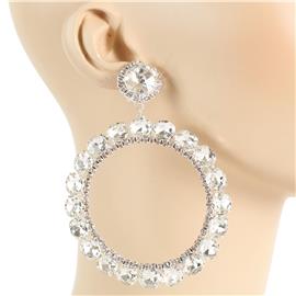 Crystal Round Chandelier Earring