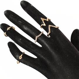 5 PCS Rhinestone Midi Ring Set