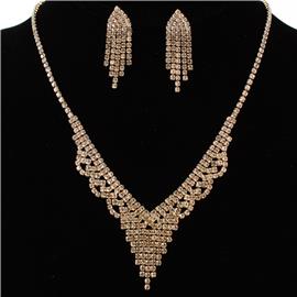 Rhinestone Junior Necklace Set