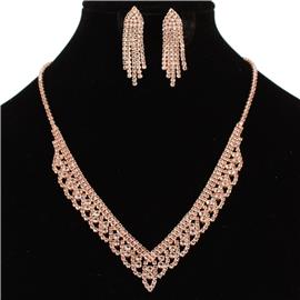 Rhinestone Necklace Set