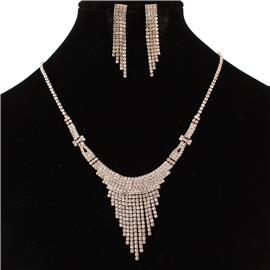 Rhinestone Necklace Set