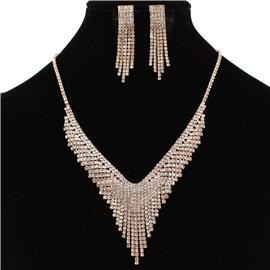 Rhinestone Necklace Set