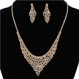 Rhinestone Necklace Set