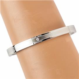 Stainless Steel CZ Bangle