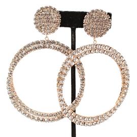 Clip On Rhinestone Earring