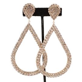 Clip On Rhinestone Earring