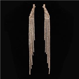 Rhinestones Fringed Earring