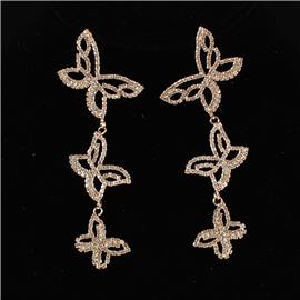 Rhinestones Butterfly Earring