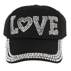 Rhinestones LOVE Cap