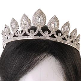 Rhinestones Teardrop Tiara