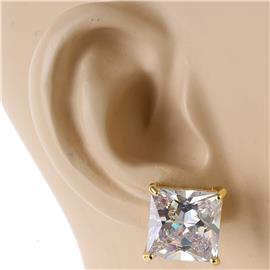 12mm Cubic Zirconia Square Earring