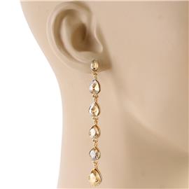 Crystal Long Teardrop Earring