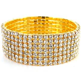 Rhinestones 7 Lines Bracelet