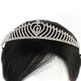 Rhinestones Heart Tiara