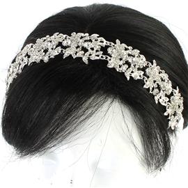 Rhinestones Casting Leaves Hair Band