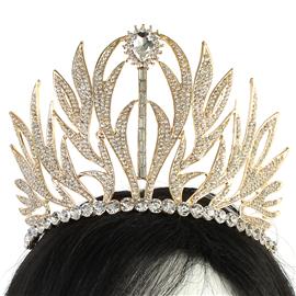 Crystal Leaf Crown Tiara