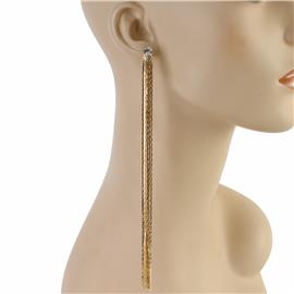 Metal Six Layereds Long Earring