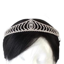 Rhinestones Swirl Shape Tiara