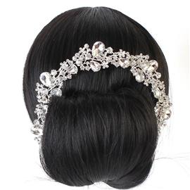 Crystal Stone U Shape Hair-Comb