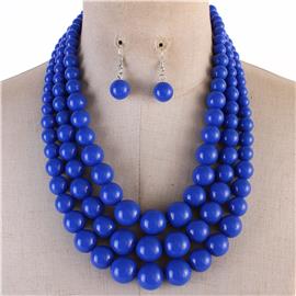 Beads 3 Layereds Necklace Set