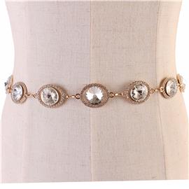 Crystal Oval Round Belt