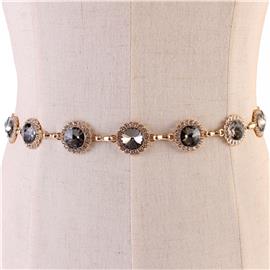 Crystal Round Crown Belt