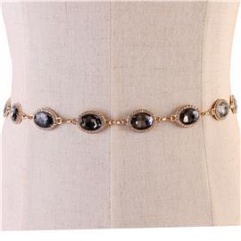 Crystal Oval Belt