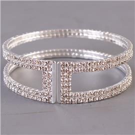 Rhinestone Doble Line Bracelet