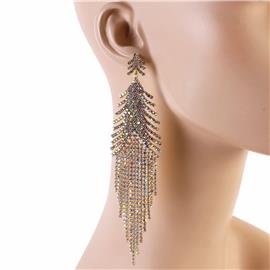 Rhinestone Long Fringed Earing