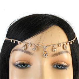 Rhinestones Teardrop Head Chain