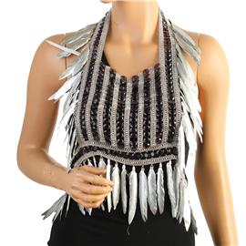 Feather Stone Body Chain