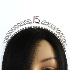 ""Rhinestones "15" Double Layereds Headband"