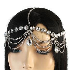 Crystal Teardrop Headchain