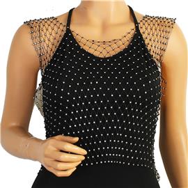 Rhinestones Mesh Body Chain