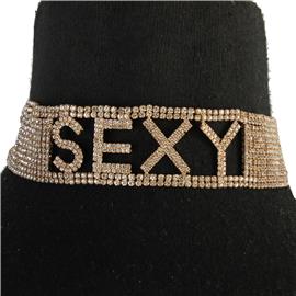 "Rhinestone 13 Row "Sexy" Choker"